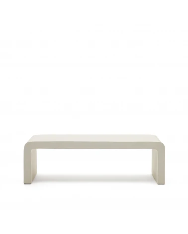 Aiguablava coffee table in white cement, 135 x 65 cm