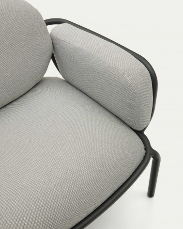 Joncols outdoor aluminium armchair with a powder coated grey finish