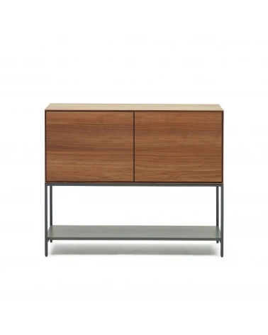 Vedrana 2 door sideboard in walnut veneer with steel legs, 97.5 x 80 cm