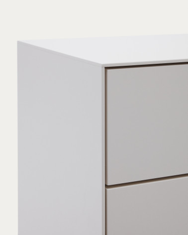 Vedrana 3-drawer chest of drawers white lacquered MDF 110 x 75 cm