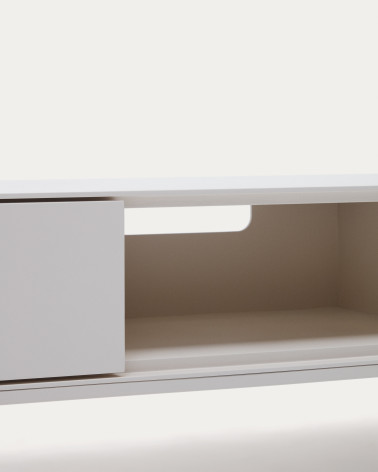 Vedrana TV 3-drawer cabinet white lacquered MDF 195 x 35 cm