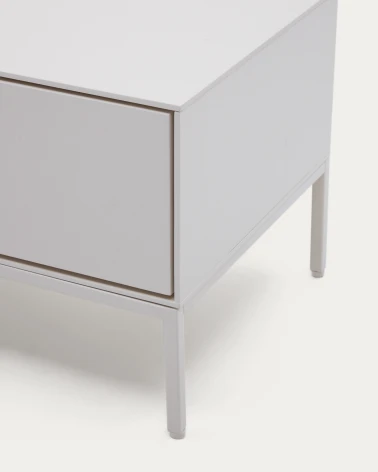 Vedrana TV 3-drawer cabinet white lacquered MDF 195 x 35 cm