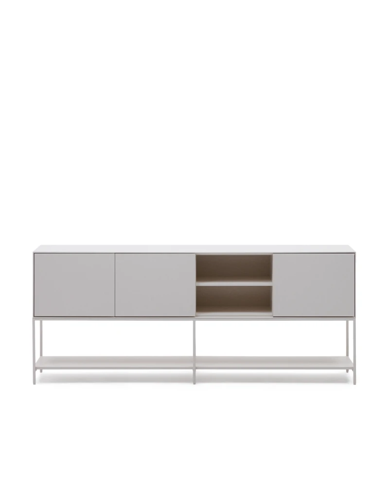 Vedrana 3-door sideboard white lacquered MDF 195 x 80 cm