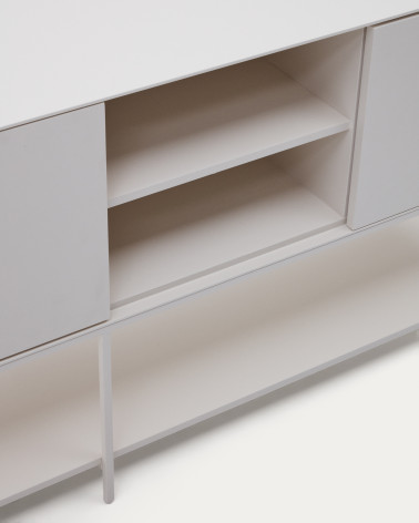 Vedrana 3-door sideboard white lacquered MDF 195 x 80 cm