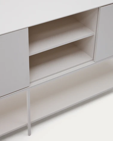 Vedrana 3-door sideboard white lacquered MDF 195 x 80 cm