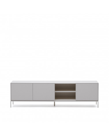 Vedrana TV 3-door cabinet white lacquered MDF 195 x 55 cm