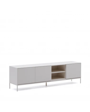 Vedrana TV 3-door cabinet white lacquered MDF 195 x 55 cm