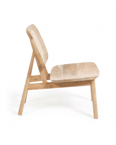 Nadra solid teak wood and rattan armchair