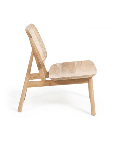 Nadra solid teak wood and rattan armchair