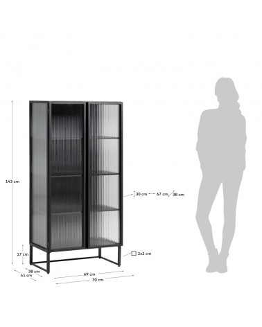 Trixie glass cabinet 70 x 143 cm