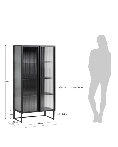 Trixie glass cabinet 70 x 143 cm