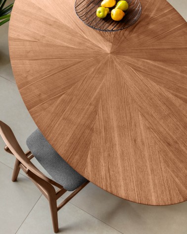 Naanim 180 x 110 cm table with an walnut finish