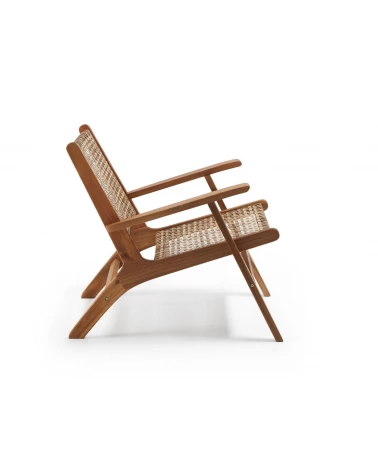 Grignoon chair, made from solid acacia wood and woven wicker FSC 100%