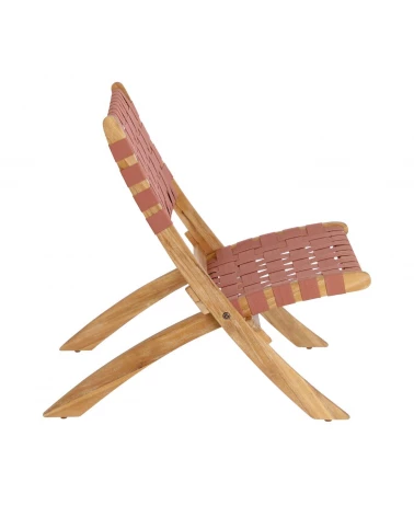 Chabeli acacia wood folding chair with terracotta cord FSC 100%