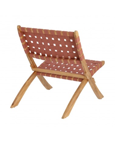 Chabeli acacia wood folding chair with terracotta cord FSC 100%