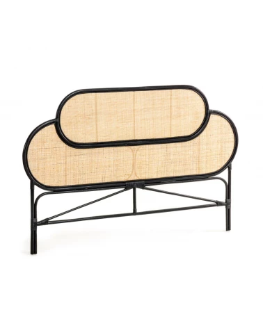 Lalita rattan headboard with a black finish, for 160 cm beds