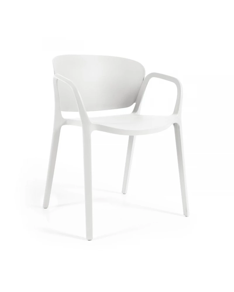 Ania stackable white garden chair