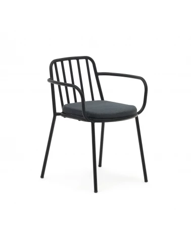 Bramant stackable steel chair with black finish