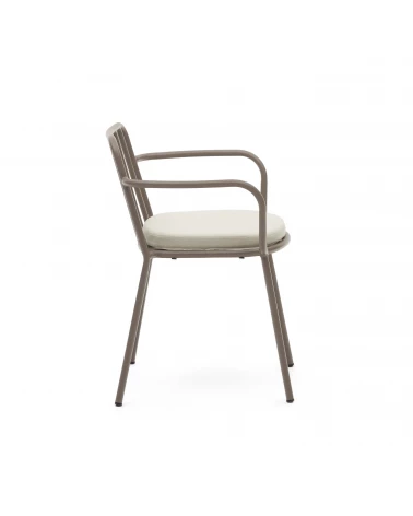 Bramant stackable steel chair with mauve finish