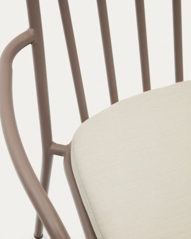 Bramant stackable steel chair with mauve finish