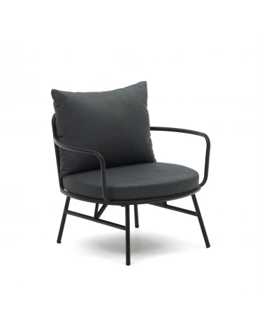 Bramant steel armchair with black finish