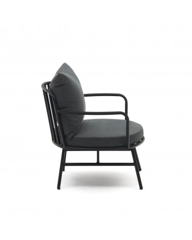 Bramant steel armchair with black finish