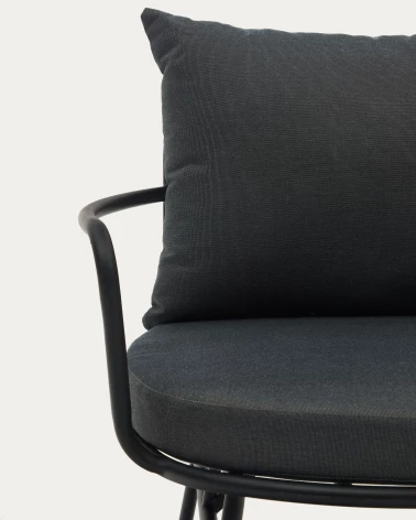 Bramant steel armchair with black finish