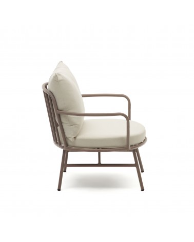 Bramant steel armchair with mauve finish