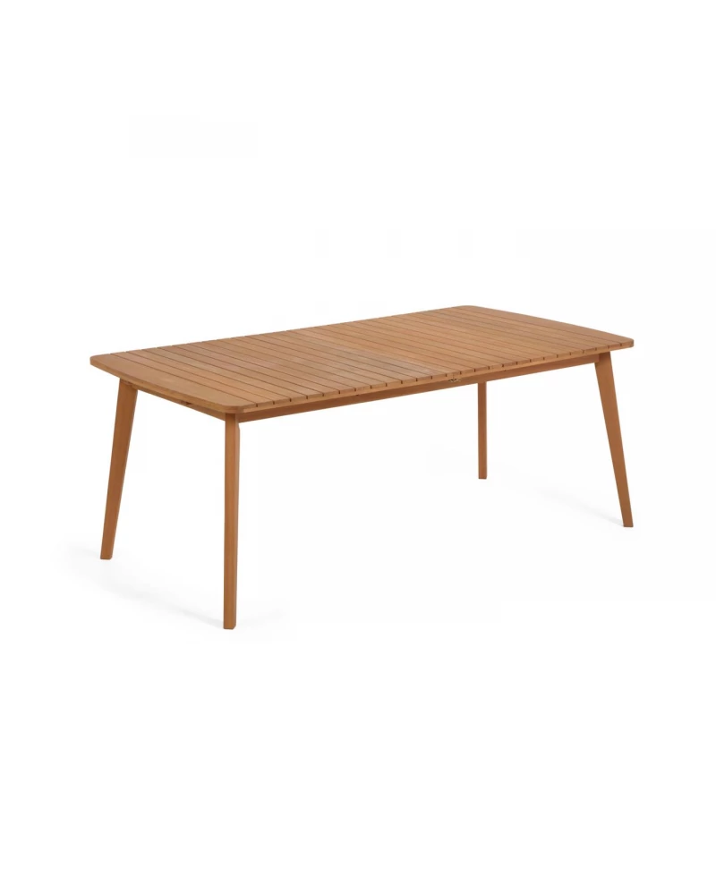 Hanzel extendable garden table in solid eucalyptus, 183 (240) x 100 cm FSC 100%