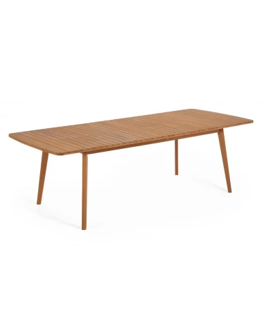 Hanzel extendable garden table in solid eucalyptus, 183 (240) x 100 cm FSC 100%