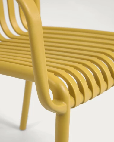 Isabellini stackable outdoor chair in yellow