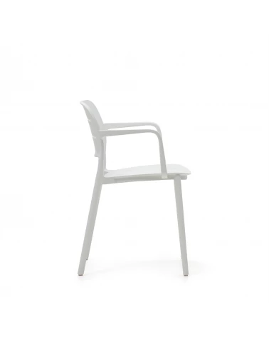 Morella stackable outdoor chair in white