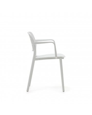 Morella stackable outdoor chair in white