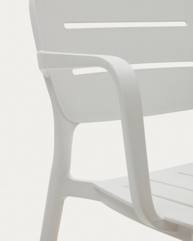 Morella stackable outdoor chair in white