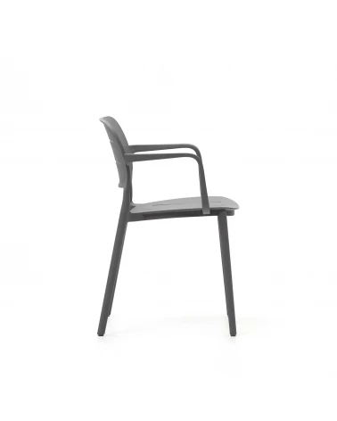 Morella stackable garden chair in grey