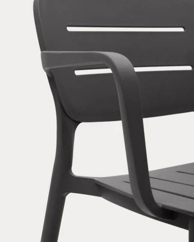 Morella stackable garden chair in grey