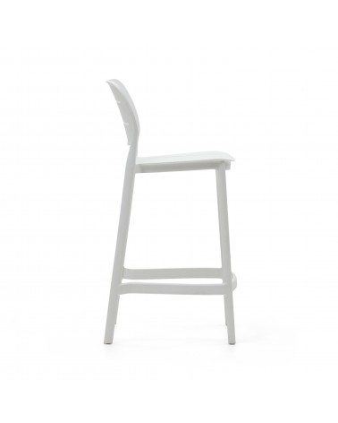 Morella stackable outdoor stool in white, 65 cm in height