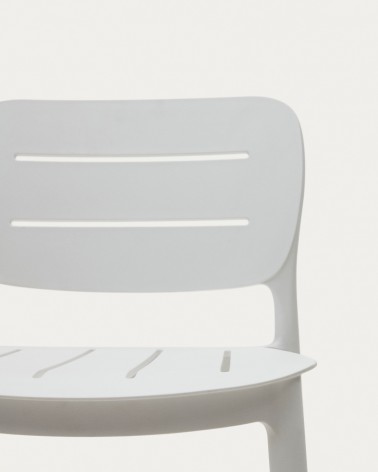 Morella stackable outdoor stool in white, 65 cm in height