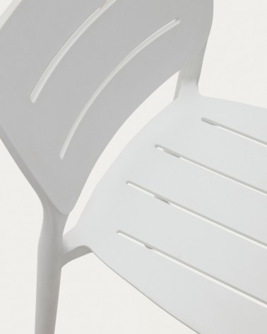 Morella stackable outdoor stool in white, 65 cm in height