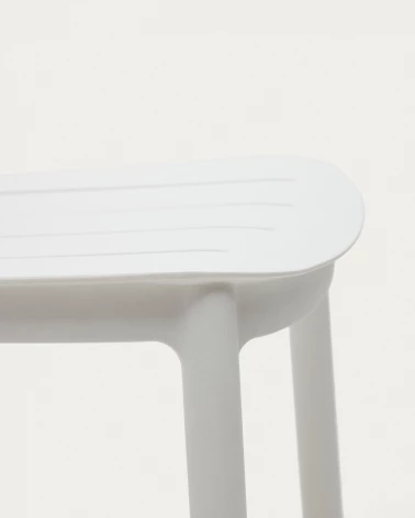 Morella stackable outdoor stool in white, 65 cm in height