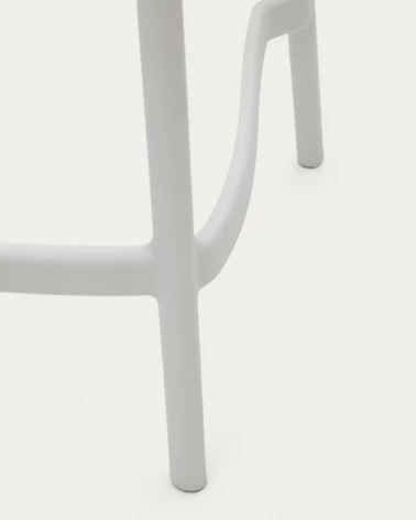 Morella stackable outdoor stool in white, 65 cm in height