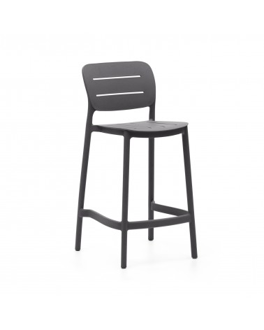 Morella stackable outdoor stool in grey, 65 cm