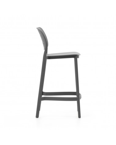 Morella stackable outdoor stool in grey, 65 cm