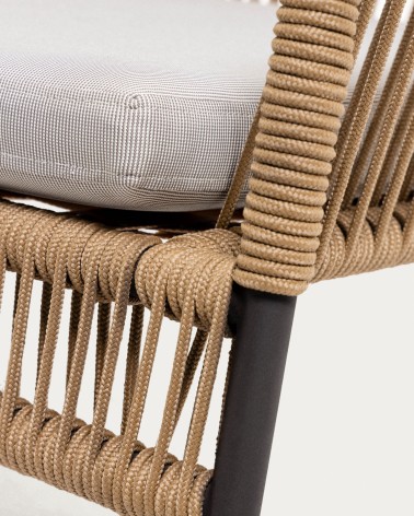 Samanta stackable armchair in beige cord