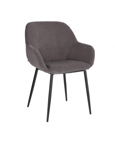 Konna chair in grey wide seam corduroy