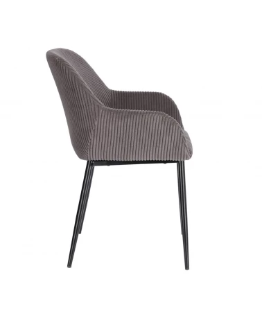 Konna chair in grey wide seam corduroy