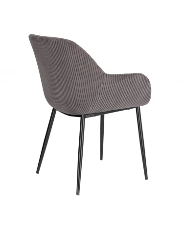 Konna chair in grey wide seam corduroy