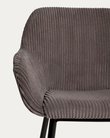 Konna chair in grey wide seam corduroy