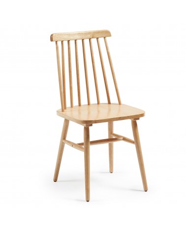 Tressia MDF and solid rubber wood chair with natural lacquer