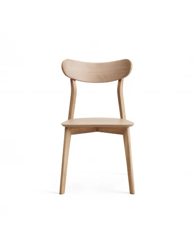 Safina chair in oak veneer and solid rubber wood